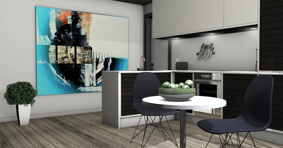 Interior of a Condo Unit in 3D